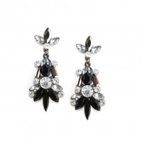 Evelyn Starlet Onyx Geo Stone Earrings